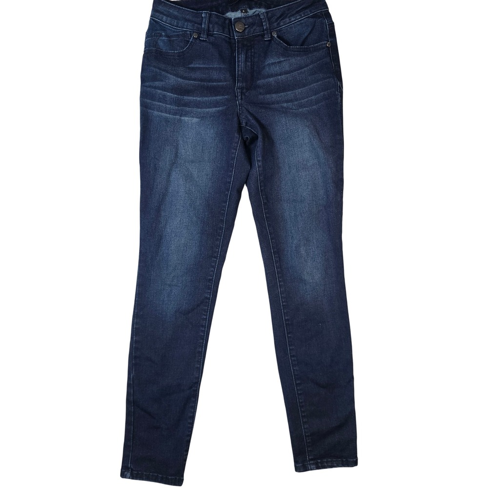 1822 Denim Womens Dark Wash Skinny Jeans Size 6 Blue Stretch Slim Fit